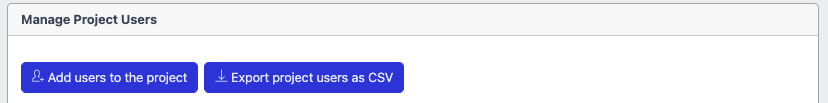 Screenshot of the xport users as CSV Button.